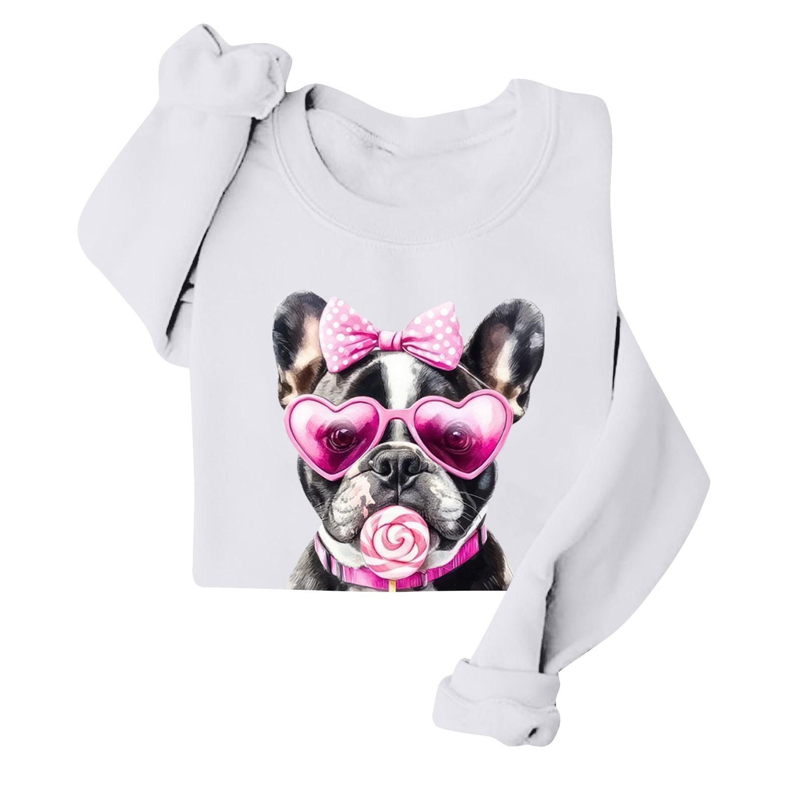 

Женские повседневные модные принты с длинным рукавом и круглым вырезом, толстовки, пуловеры, топы XXXL