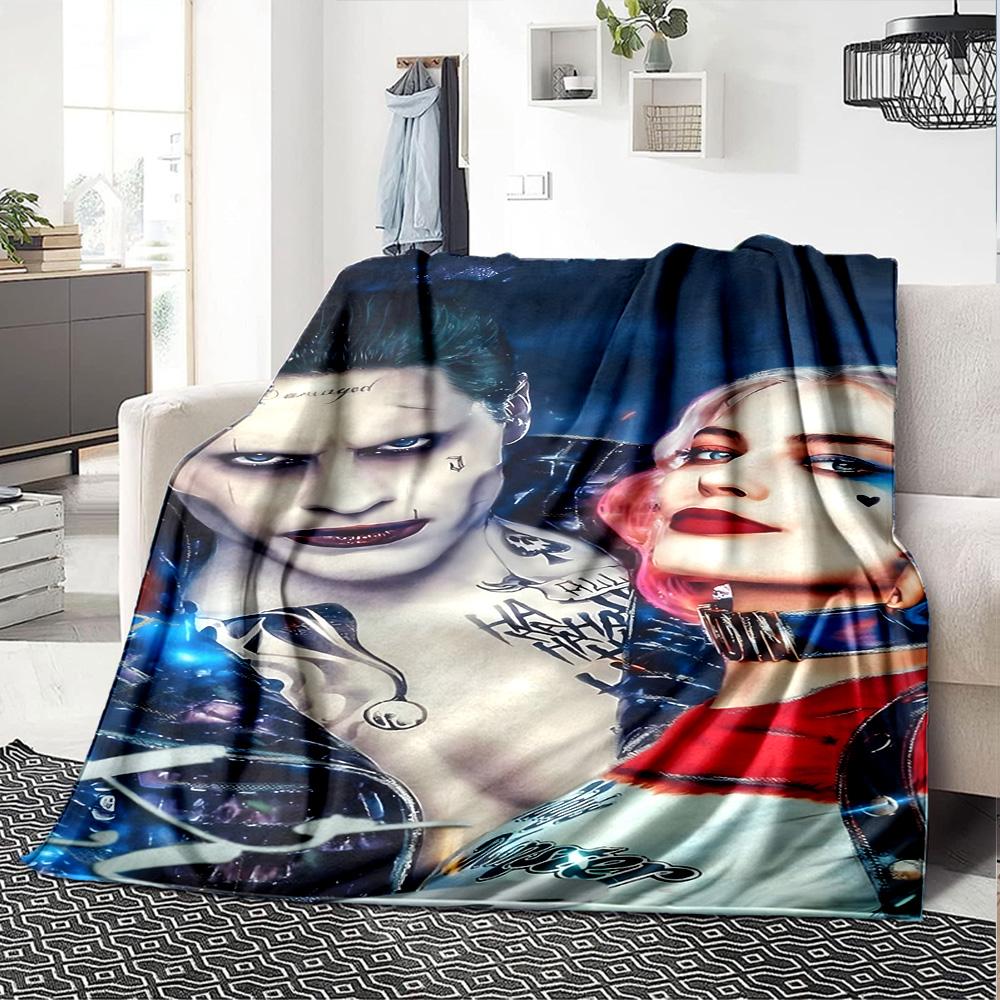 Dc Character Joker Harley Quinn Blanket Ultra-Soft Suitable for Picnics Office Chair Bedding Four Seasons Multipurpose Modern