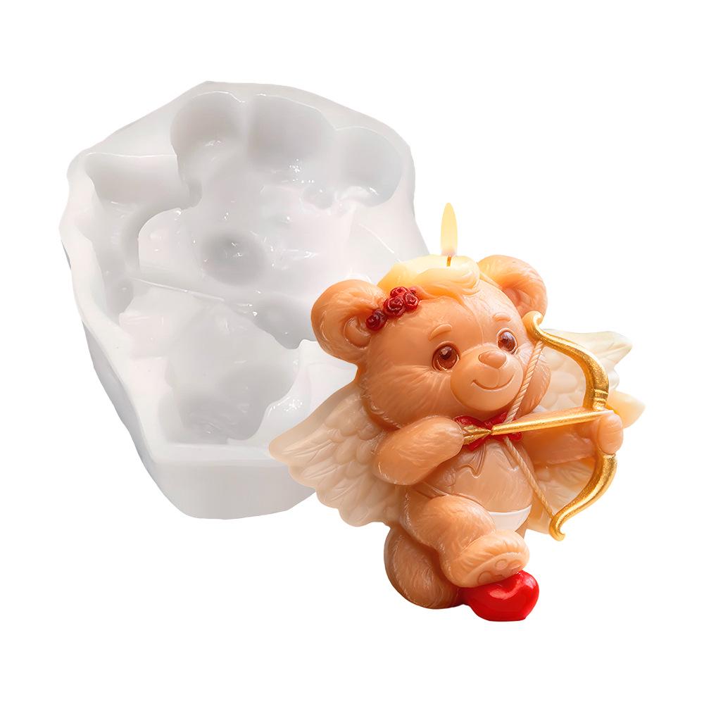 Cartoon Bear Silicone Mold for DIY Air Fresheners, Plaster, and Chocolate Cake