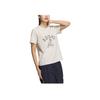 Adidas Short Sleeve Sports Casual T-Shirt With Round Neck And Print Women Tops Alumina-Brown JN7772