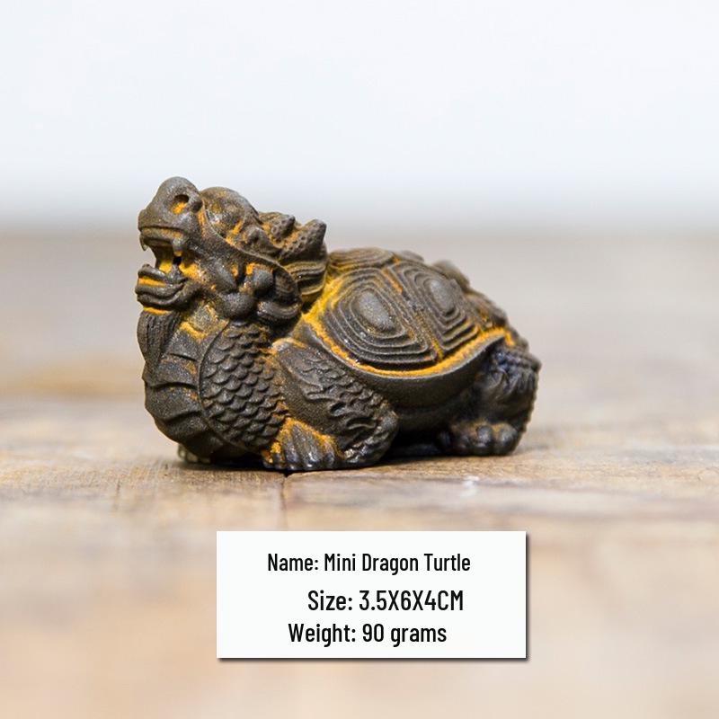 Мини-украшение из смолы «Дракон-черепаха» для декора дома или офиса
