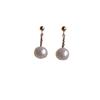 Simple and Beautiful Style Natural Freshwater Pearl Stud Earrings, Earclips, Small Earrings, Super Fairy Temperament Women's 925 Silver Needles