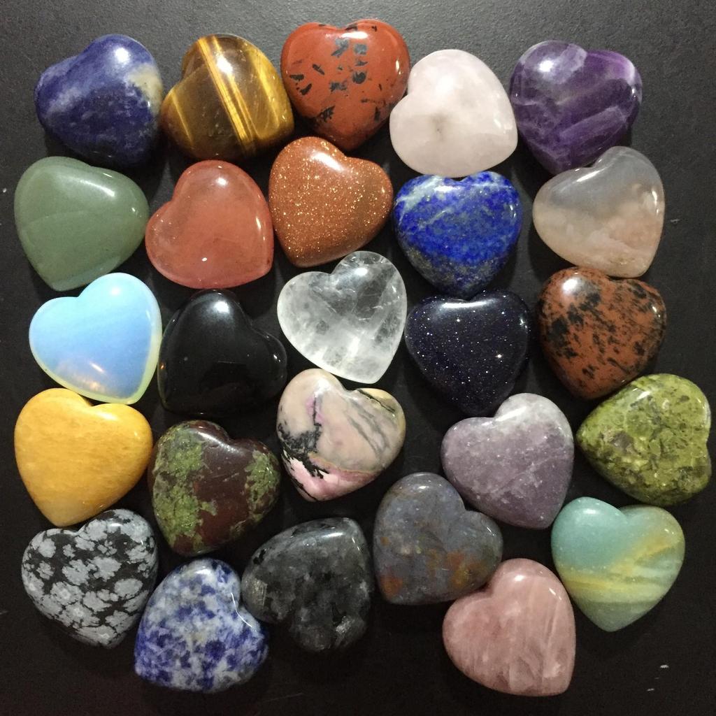Cross Natural Stone Crystal Heart 15-70mm Healing White Crystal Ornament
