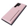 HANMAN Mika Series For Samsung Galaxy S23 Ultra Magnetic Card Slots Design PU Leather Coated TPU Protective Case Phone Back Cover