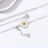 Small Daisy Fringed Necklace, Femininity Mori Flower Pendant, Light Luxury Collarbone Chain, Gift for Girlfriends