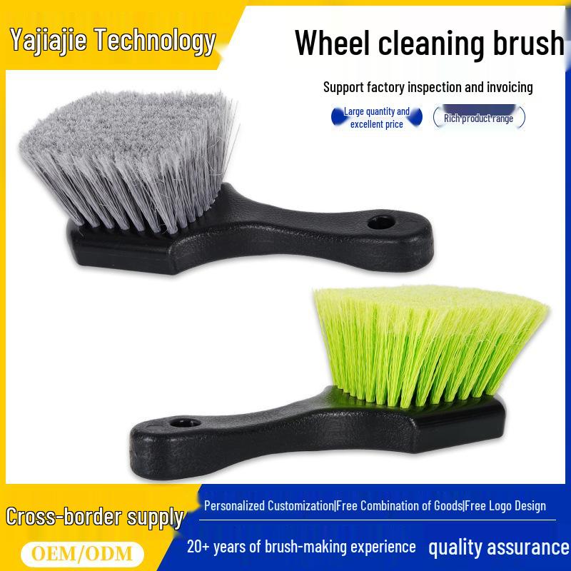 Nylon Tire Detailing Brushes: Long & Hard Bristles for Car Tires & Floor Mats