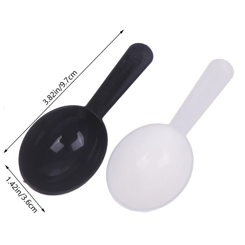 10Pcs Black White Measuring Teaspoon Scoop Plastic 7G 15Ml Measuring Spoons Milk Powder Spoon Coffee Beans Container Scoops