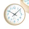 KATOMOKU Plywood Clock, Size 20, Light Blue, km-119LBRC, Wall Clock with Continuous Second Hand, 25.2cm Diameter (radio-controlled Clock)