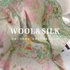 70% Wool 30% Real Silk Scarf For Women Shawls Wraps Foulard High Quality Scarves Pashmina Female Hijab Bandana Kerchief 65Cm