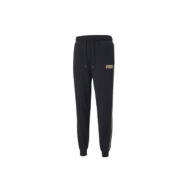 PUMA Metallic Nights Tape logo Printed Knitting Sports Trouser Men Black Men s 587142-01 XS