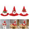 Dog Santa Hat Non Woven Fabric Pointed Cap Costume Headgear for Cat Dog Christmas Dressup Photo Outfit Accessories