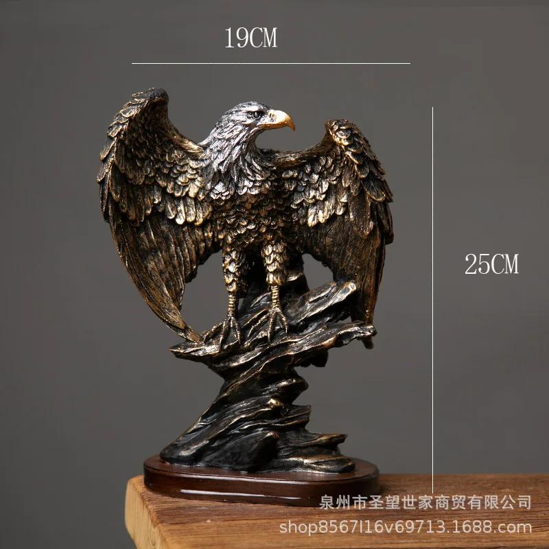 Bronze Resin Eagle Collectible Decorative Eagle Statue Home Decor Office Decor Statue, Art Decor Ornament, Birthday Holiday Gift