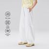 Girl's Rivet Detail Curved Leg Cotton Casual Pants