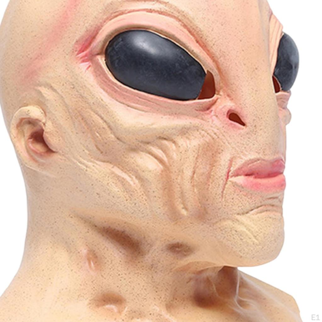 Alien Halloween Costume for Horror Dress up Adults Headgear Head with Neck