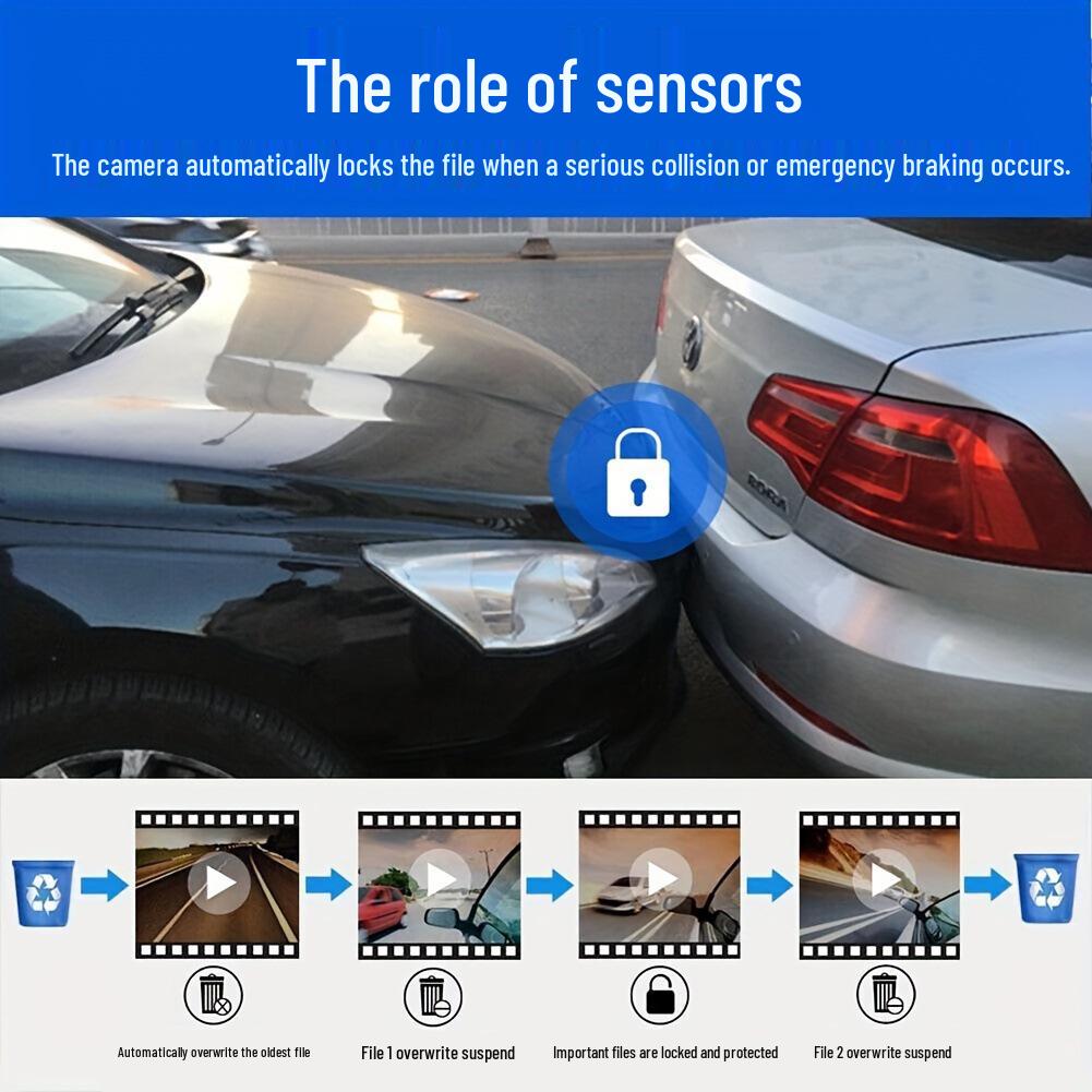 1080p HD Dash Cam with Night Vision & WiFi - 3.16" Triple Lens Car Recorder