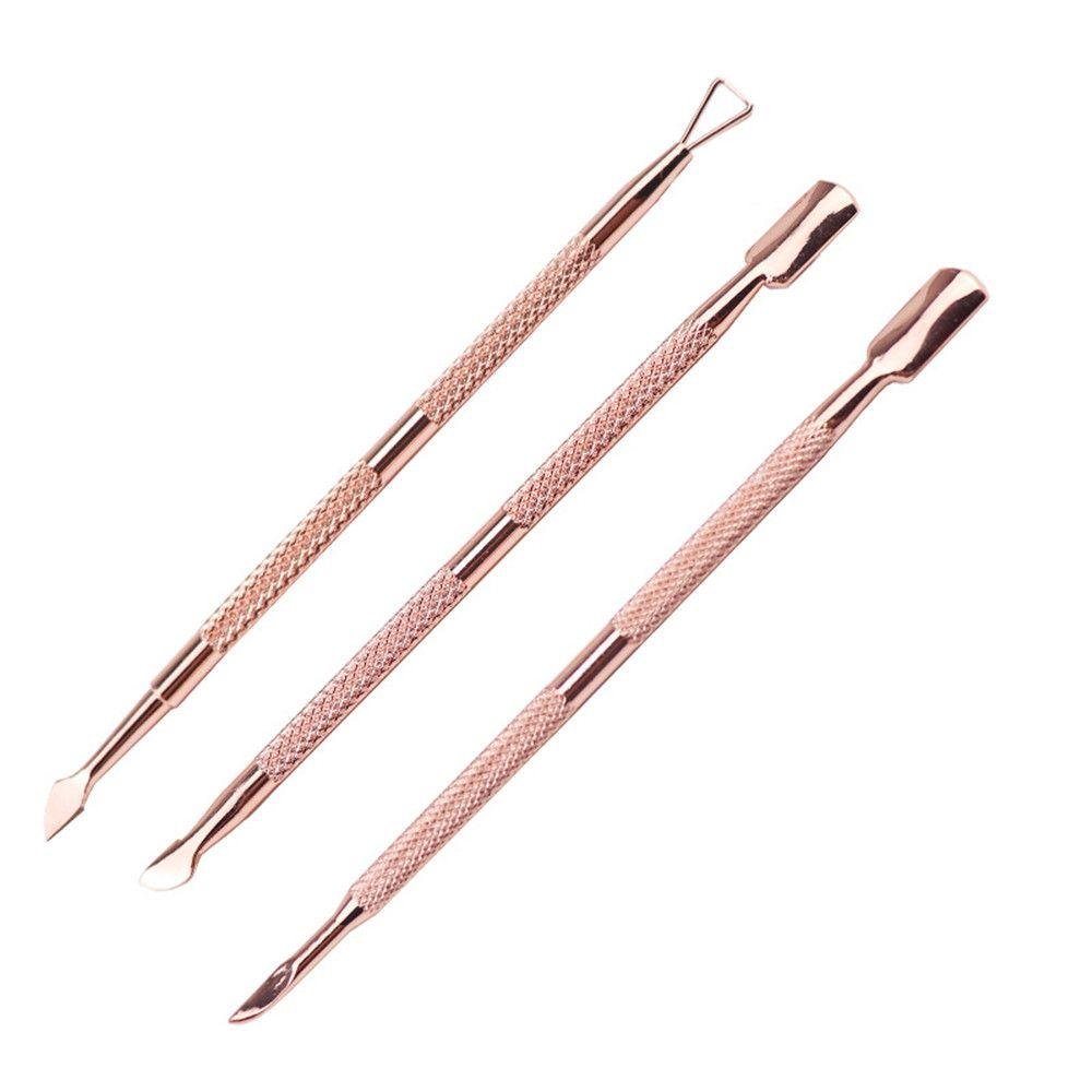 Hot New Dual-ended Manicure Tool Cuticle Pusher UV Gel Clean Stick Triangle Rod Nail Polish Remover