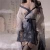 Ink painting sexy underwear gradual change color Hanfu sexy bathrobe soft yarn antique style of the Republic of China style ancient costume
