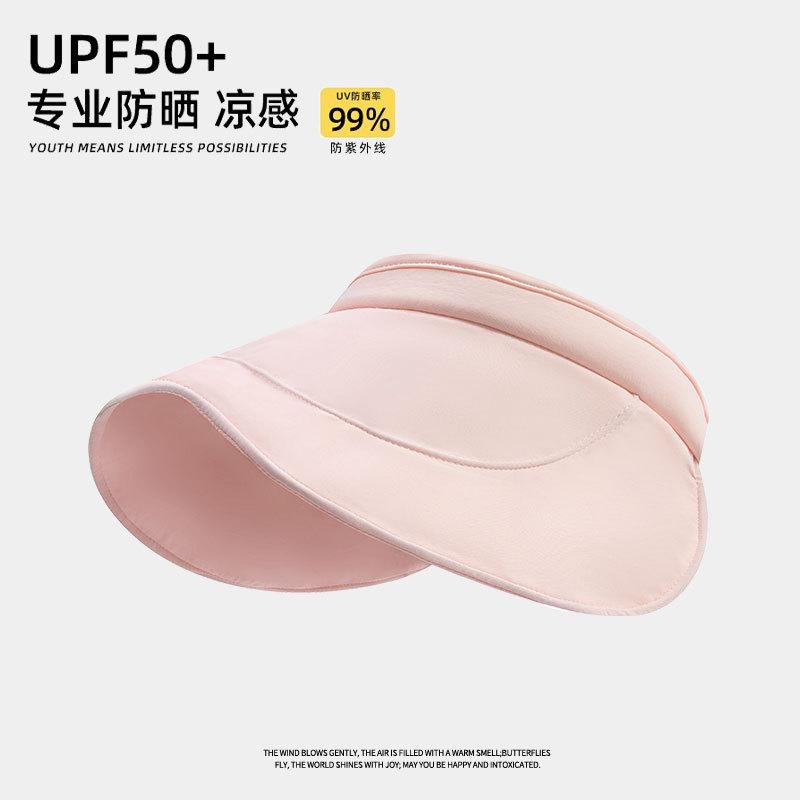 Sunscreen hat women's large brim face covering UV protection empty top hat