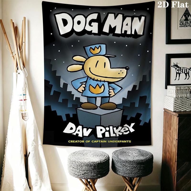 Dog Man Tale Friendship Courage Tapestry Fashion Print Background Cloth Soft Wall Covering Decoration Atmospheric Background Cloth
