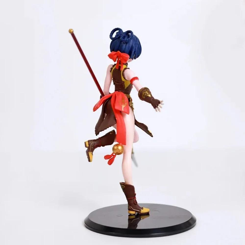 Anime Genshin XiangLing Figur Serve Niedlich Kawayi Puppe PVC 19cm Modellpuppe Spielzeug Basis Spielzeugpuppe Figur Ornament Action Ornamente