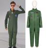 Movie Top Cosplay American Airforce Uniform Halloween Costumes For Men Boys Army Green Military Pilot Jumpsuit Full Set