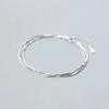 Elegant Simple Layer Bracelets for Women Fashion 925 Silver Jewelry Stackable Bracelet Gift for Her