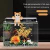 3Pcs Cat Ornaments Landscape Cat Crafts Cute Cat Fish Tank Sculptures Small and Cute