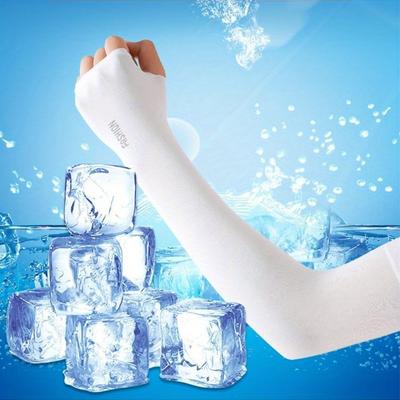 1 par Unisex Manga de Brazo para Ciclismo de Verano, Protección UV Ligera Manga de Brazo de Seda de Hielo, Adecuada para Deportes al Aire Libre al Conducir una Bicicleta Manga