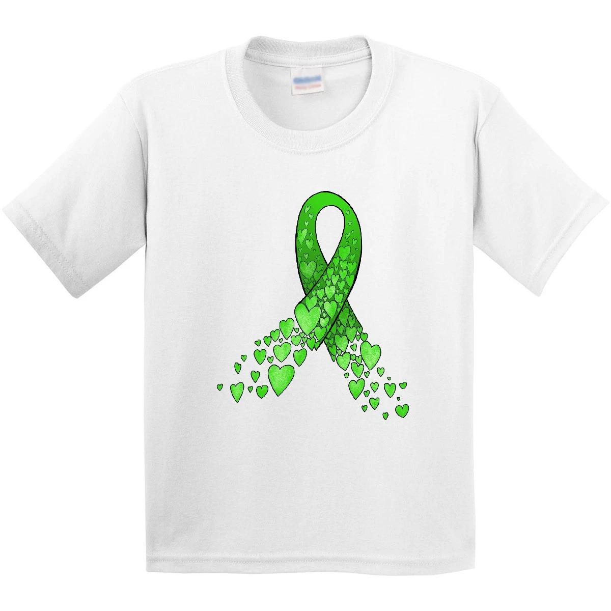 Inktastic tal Health Awareness Ribbon With Green Hearts Youth T-Shirt Family 160
