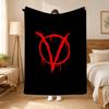 V for Vendetta Movie Throw 240g Flannel Blanket, Suitable for Sofas, Beds, Offices,  Exquisite Gift Blankets
