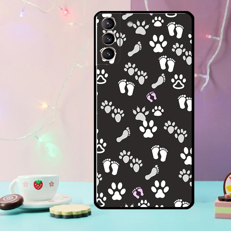 Dog foot Paw Colorful Pattern Phone Case For Samsung Galaxy S25 Ultra S20 S21 S22 S23 S24 Ultra Plus S9 S10 S25 FE Cover