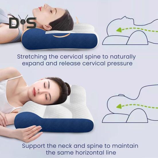 Nackenkissen aus Memory-Schaum zur Linderung von Nackenverspannungen, verstellbares orthopädisches Sandwich-Kissen, weiches, atmungsaktives Nackenkissen für alle Altersgruppen