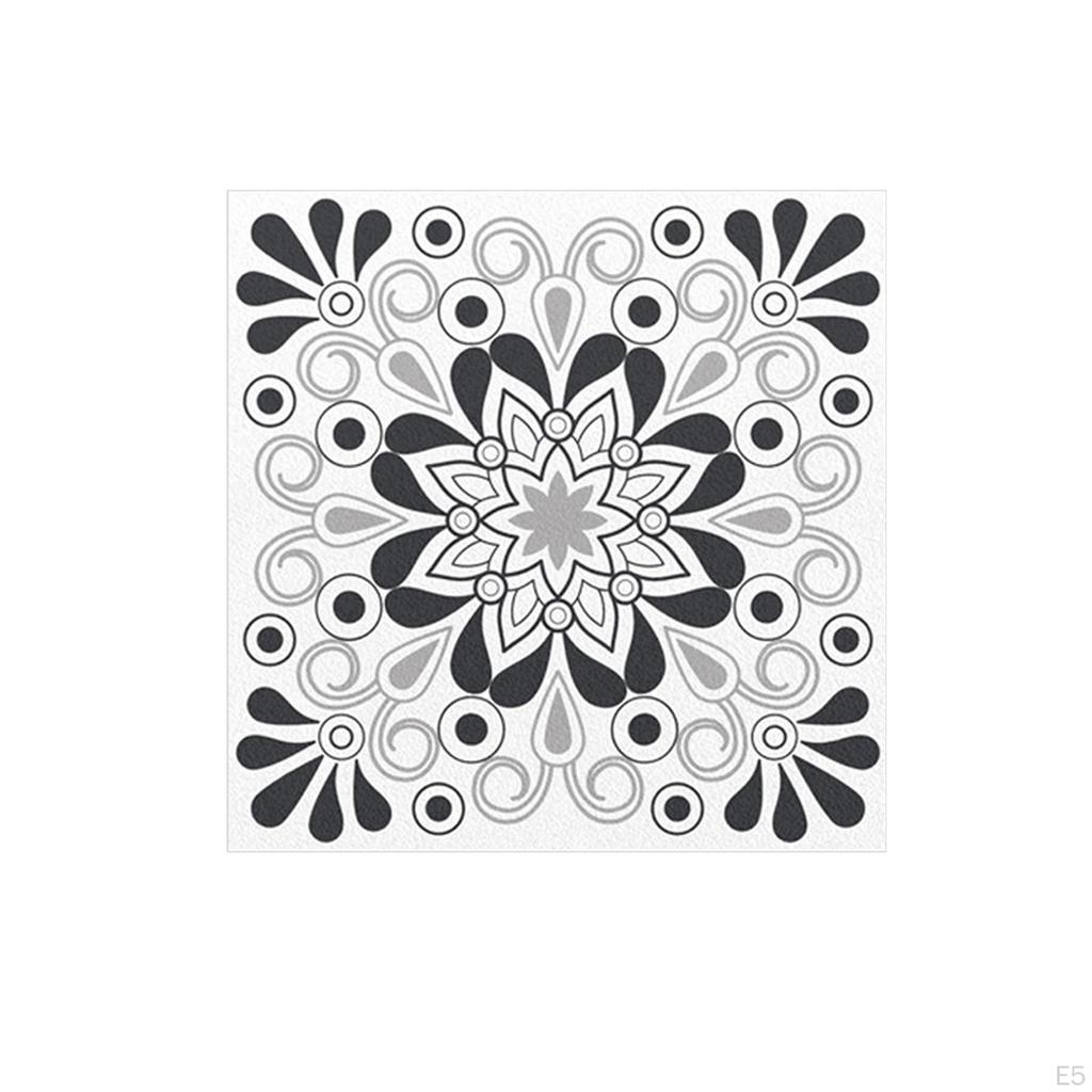 Square Vintage Flower Tile Stickers Home Wall Decor