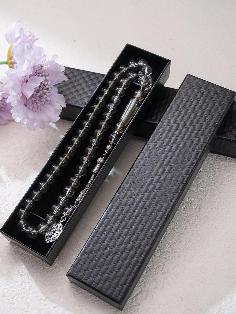 45 Acrylic Muslim Tasbih Prayer Beads with Gift Box - Arabic/Middle Eastern Rosary for Daily Use