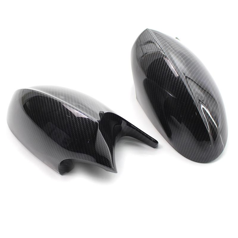 Copri Specchietto Retrovisore Auto Nero Lucido/Fibra di Carbonio per BMW E90 E91 E92 E93 2005-2013 Calotte Specchietto Retrovisore Shell Parte Tuning Auto