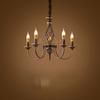 Rural Retro Chandelier Candle Living Room Dining Room Lamp Bedroom Lamp Antique Iron Pendant Lamp