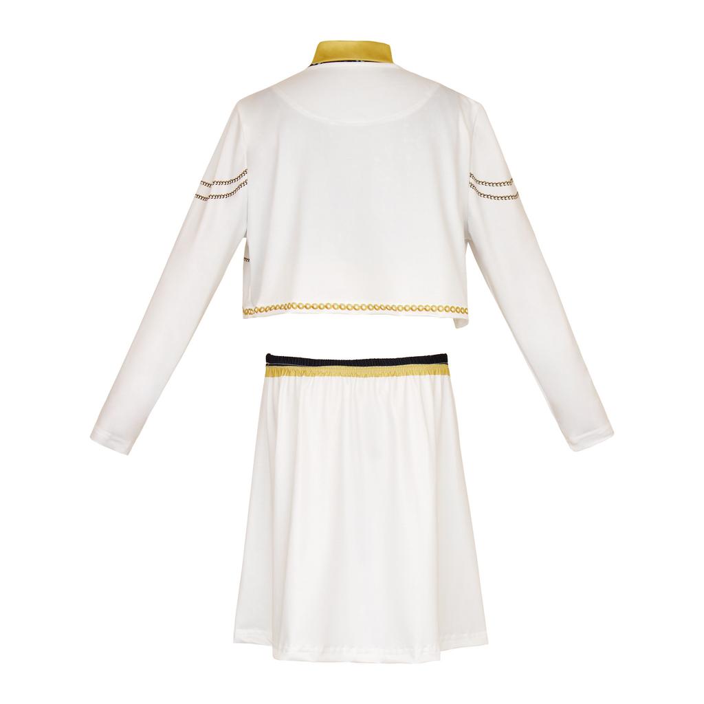 Girls POP Singer Hunters Stage Performance Printing Outfit Halloween Cosplay Costume for Carnival Party Pretend Game Role Playing Dress Up Suit