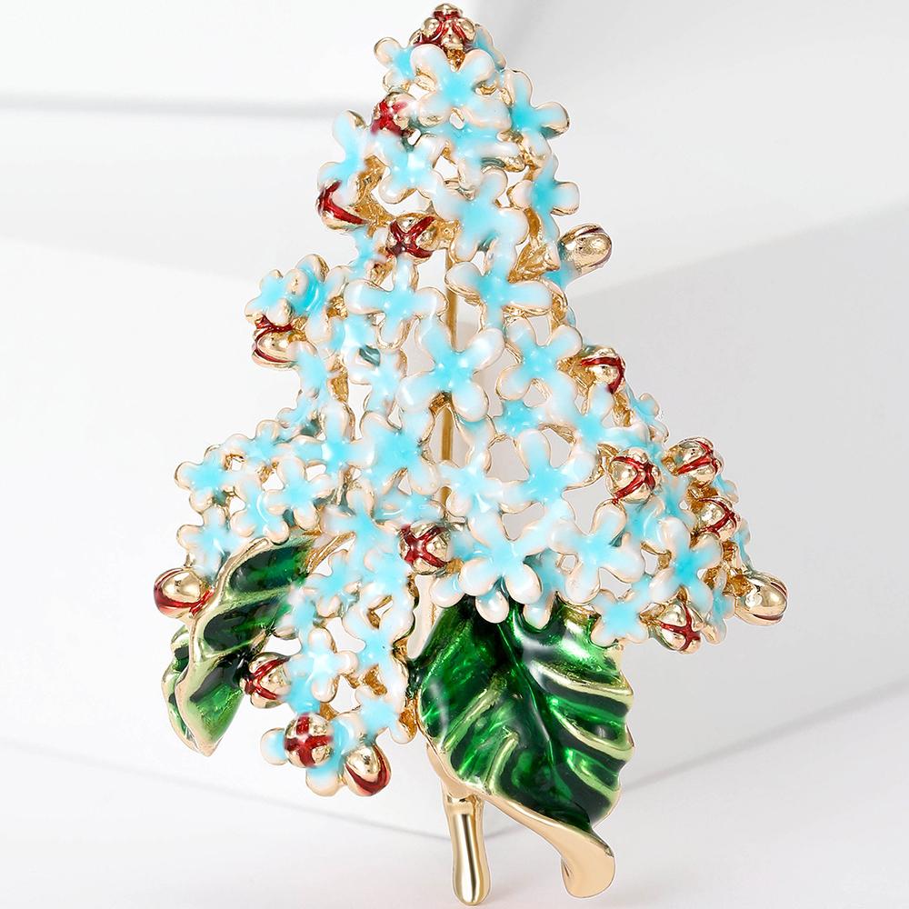 

Модная брошь-цветок, булавка, броши в виде рождественской елки, свадебные украшения для вечеринок, подарки синий