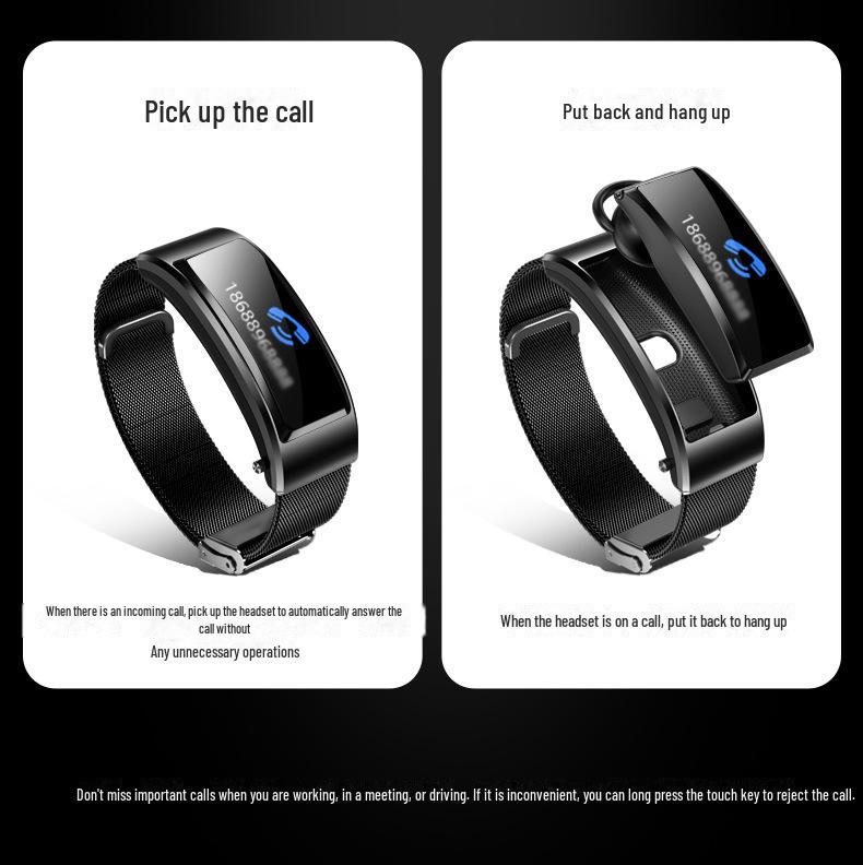 Smart Bracelet with Bluetooth Earbuds: B6S Color Screen Sports Watch for Calls and More