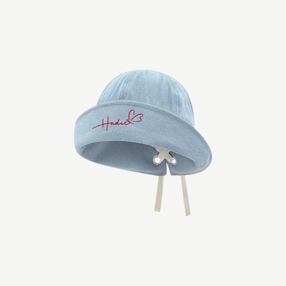 Versatile Denim Fishing Cap Korean Sun Protection Hat Foldable Denim Bucket Cap  Streetwear