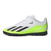 X Crazyfast.4 Hook-And-Loop Artificial Turf Non-Slip Low-Top Soccer Shoes Kids Soccer Shoes White Yellow Black IE1592
