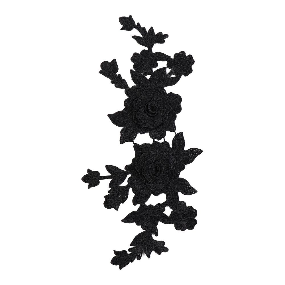 Clothes Accessory Rose Flower Applique Handmade DIY Crafts Cloth Patch Lace Fabric Cloth Applique Women