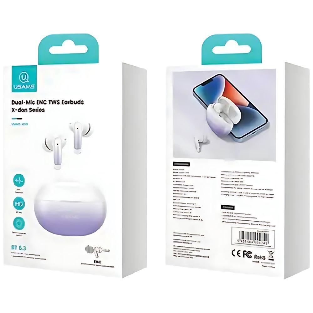 Usams Słuchawki Bluetooth 5.3 Tws X-Donseries Enc Bezprzewodowe Niebieski Gradient/Gradient Blue Bhuencxd03 (Us-Xd19)