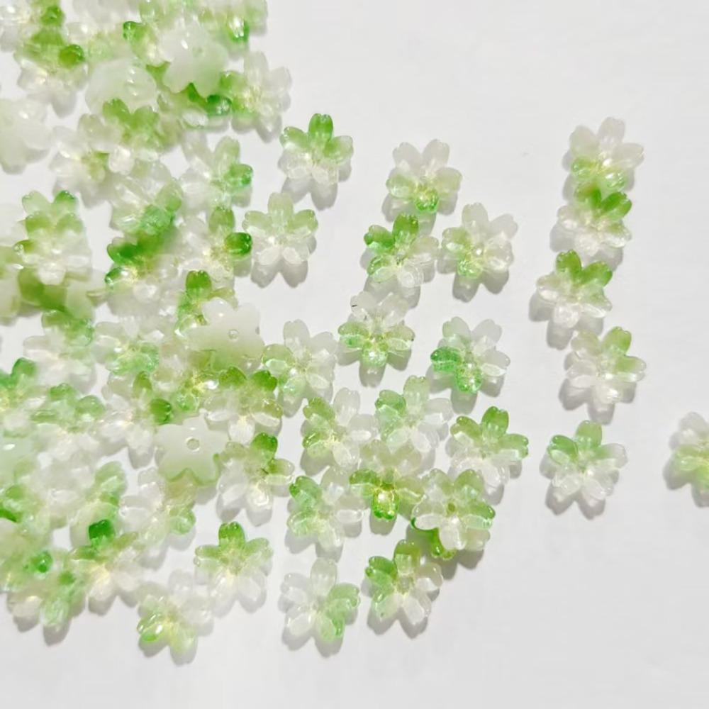 100pcs Transparent Oriental Cherry Beads Gradient Color Jewelry Making Material DIY Accessories