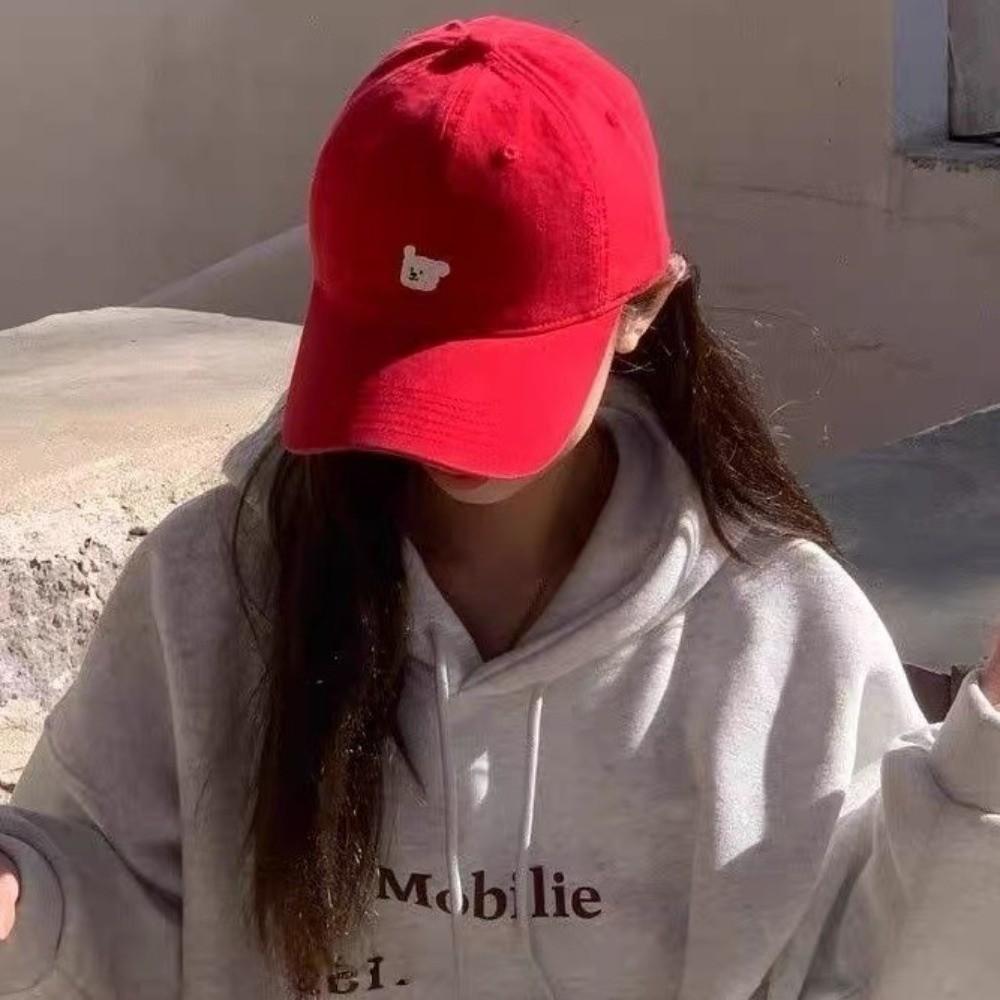 Cotton Men Women Baseball Cap Korean Snapback Hat Fashion Puppy Embroidery Cap  Teenagers