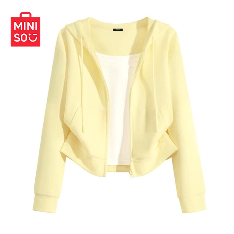 MINISO Women s Short Hooded Cardigan L