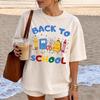 Comfort Colors® Funny Teacher Life Shirt, Back To School Gift, Preschool Teacher School Supplies T-shirt, Crayon Apple Pencil Notebook Shirt