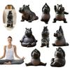Estatueta de Hipopótamo Yoga Multiuso Meditação Estátua de Hipopótamo Ornamento Animal Criativo Decoração Sala de Estar/Quarto