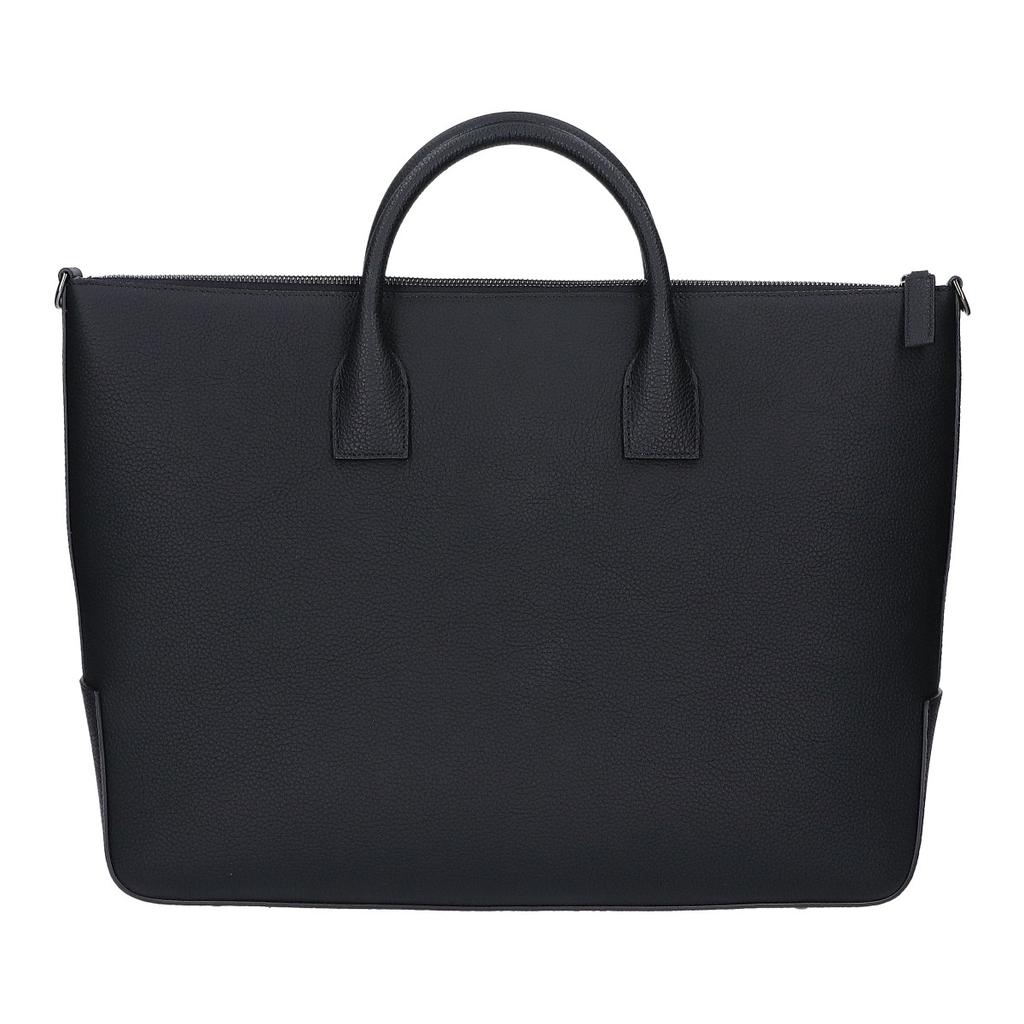 BONAVENTURA BBMT2-BK Shrink leather Massimo Top Wide Business bag briefcase blackUsed