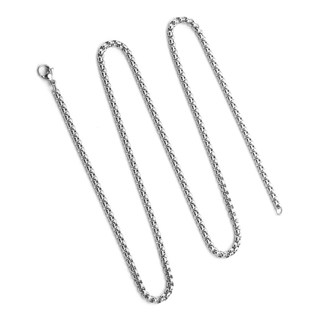 Unisex Halskette Schlicht Modisch Exquisit Edelstahl Halskette für Männer Frauen Silber